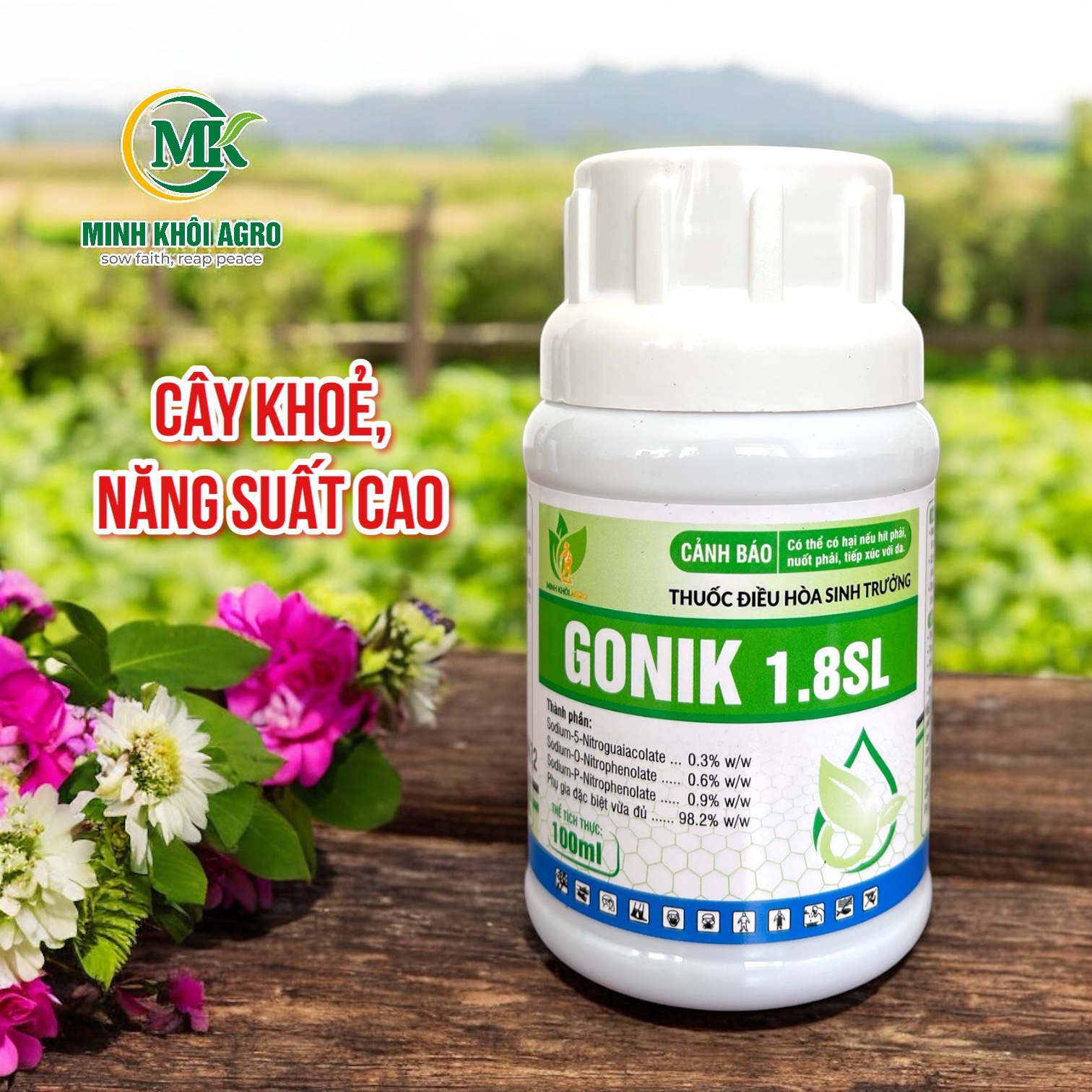 Thuốc điều hòa sinh trưởng Gonik 1.8SL - Chai 100ml